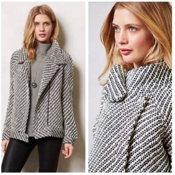 Anthropologie Second Female Static Stripe Moto Jacket Size‎ XS - Picture 1 of 6